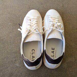 CLAE Bradley White leather sneakers, size 10 US. NEW!!!!!!!!!!!!!!